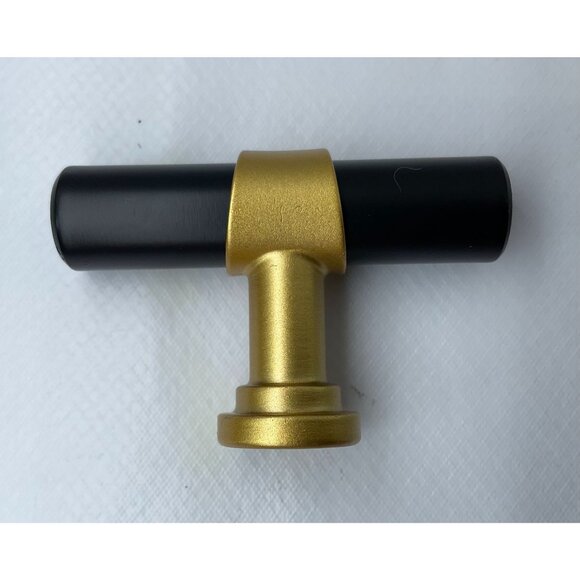 Haliwu Black and Gold Cabinet Knobs, 8 Pack 2 inch Single Hole With Screws - Picture 2 of 9